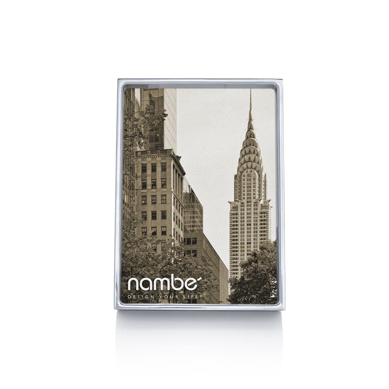 Nambe NambÃ© Treso Picture Frame â€“ Alloy 5"x7" Photo Display with Contemporary Modern Design, Metal Desk & Office & Tabletop & Side Table DÃ©cor & Home & Living Room Accent & Gift Idea - Image 1